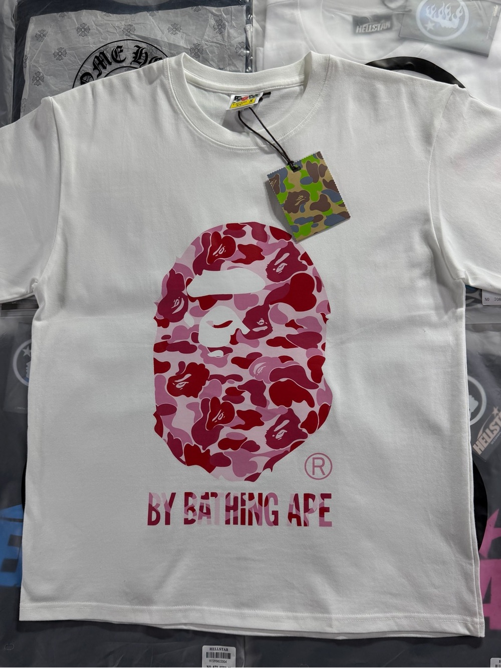 BAPE ABC Camo By Bathing Ape T-shirt ‘White’ - Picture 5 of 8